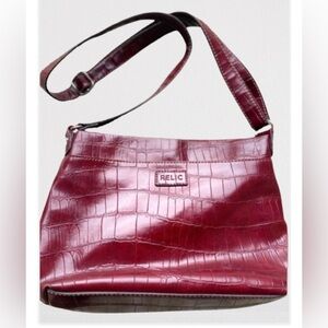 SOLD Genuine Leather Croc Purse . Shoulder Bag